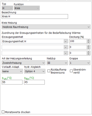 Kreis H nach dem hydraulischen Abgleich etc.